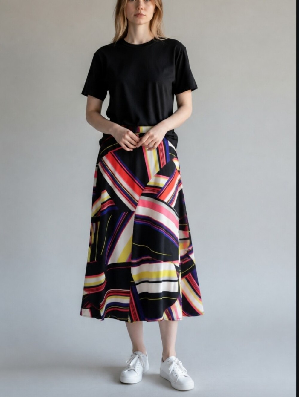 Ny Collection Multi Color Skirt Women's Y2k Size PL